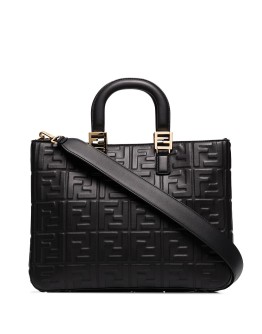 logo-embossed tote bag