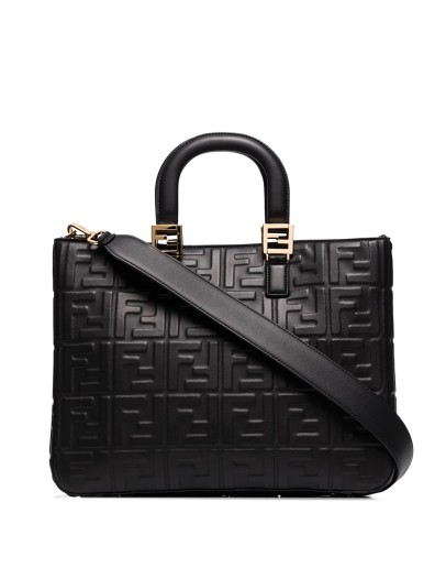 logo-embossed tote bag