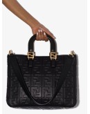 logo-embossed tote bag