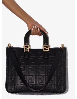 logo-embossed tote bag