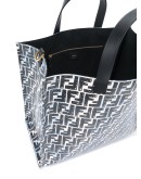 monogram-print tote bag