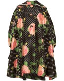 oversized floral polka-dot print coat