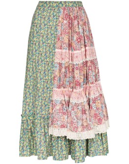 tiered patchwork prairie skirt 