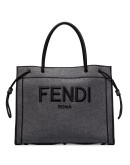 Fendi logo-embroidered tote bag