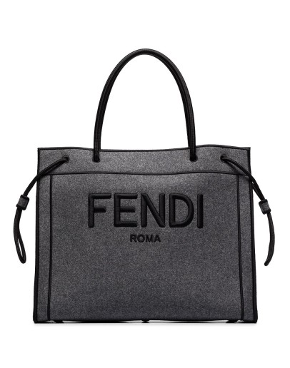 Fendi logo-embroidered tote bag