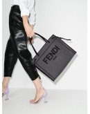 Fendi logo-embroidered tote bag