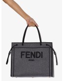 Fendi logo-embroidered tote bag