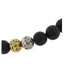 lava skull bead bracelet