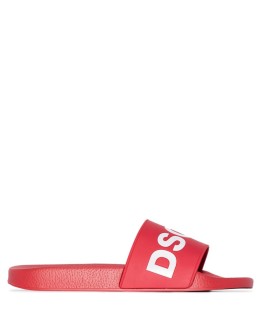 logo-print slide sandals