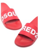 logo-print slide sandals