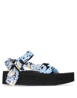 blue and yellow Trekky mix bandana sandals