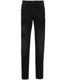 splatter-paint straight-leg jeans