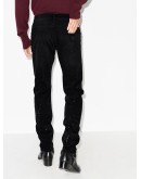 splatter-paint straight-leg jeans
