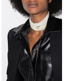 multi strand pearl choker necklace