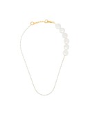 gold-plated pearl necklace