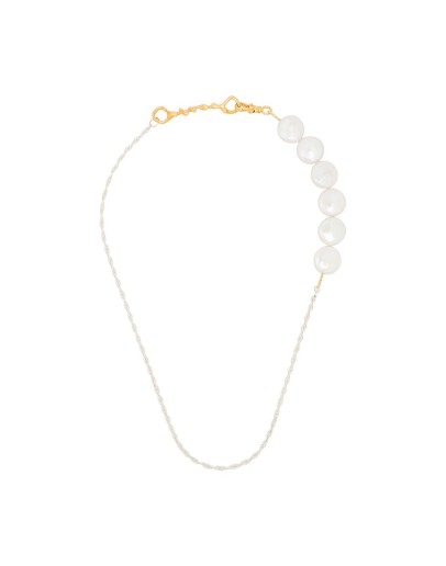 gold-plated pearl necklace