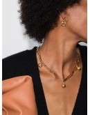 24kt gold-plated The Fractured Link earrings