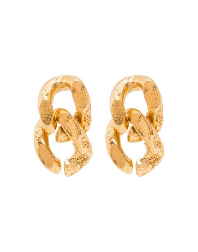 24kt gold-plated The Fractured Link earrings