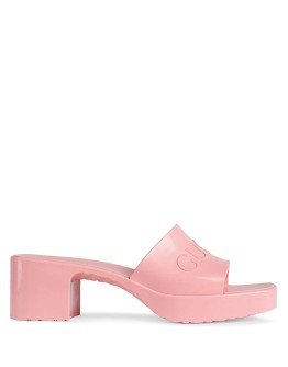 logo embossed sandals