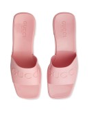 logo embossed sandals