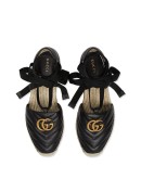 matelassé ankle-wrap espadrilles