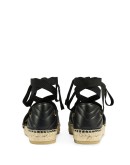 matelassé ankle-wrap espadrilles