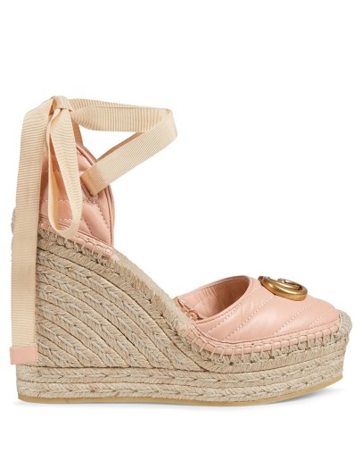  matelassé platform espadrilles