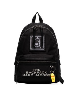 large logo-print backpack