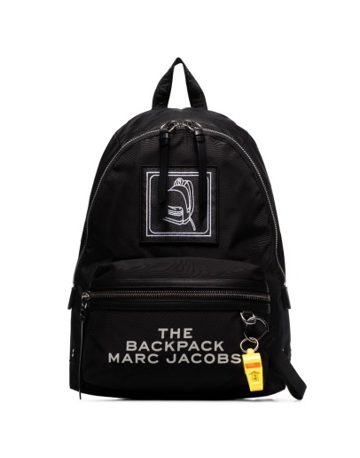 large logo-print backpack