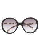 oversized-frame gradient-lens sunglasses