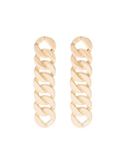 gold-plated grand chain earrings
