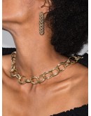 gold-plated grand chain earrings