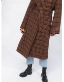 Alamo plaid print coat