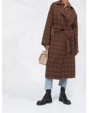 Alamo plaid print coat