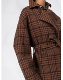 Alamo plaid print coat