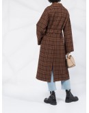 Alamo plaid print coat