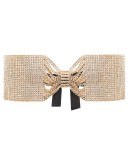 crystal-embellished bow belt