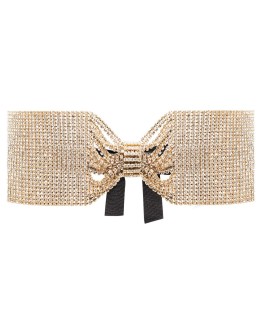 crystal-embellished bow belt