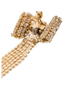 crystal bow drop earrings
