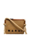 logo-embroidered shoulder bag