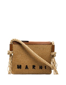 logo-embroidered shoulder bag
