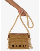 logo-embroidered shoulder bag