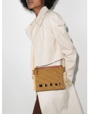 logo-embroidered shoulder bag