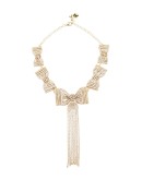 crystal bow choker necklace