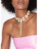 crystal bow choker necklace