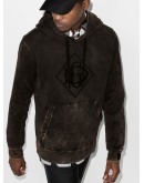 acid wash logo hoodie