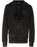 acid wash logo hoodie
