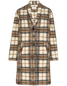 Gabriel checked single-breasted coat