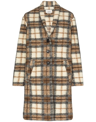 Gabriel checked single-breasted coat
