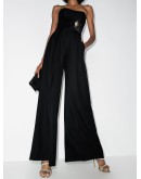 strapless wide leg jumpsuit